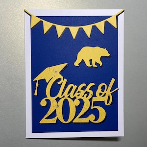 Cartão de formatura da turma de 2025, Grad, Parabéns, Ursos, Para criança, Ensino médio, Faculdade, Festa, Amigo, Para família, Para sobrinha, Para sobrinho, Boné