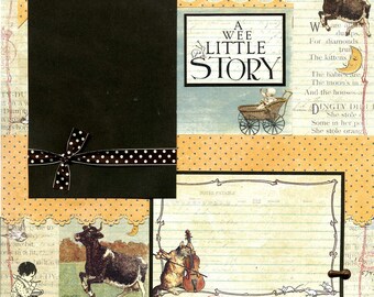 A Wee Little Story - 12x12 Premade Baby Scrapbook Page