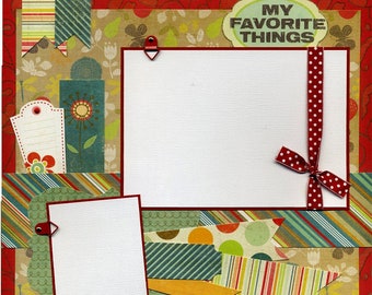 My Favorite Things - Premade Scrapbook Page