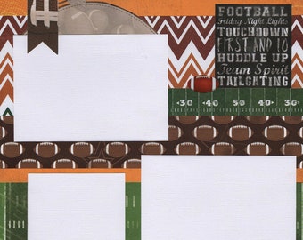 Premade Football Scrapbook Page