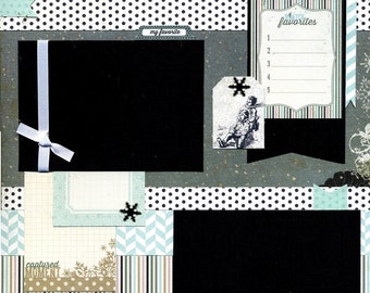 12x12 Premade Scrapbook Page - Winter Favorites