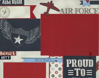 Premade Scrapbook Page - Air Force
