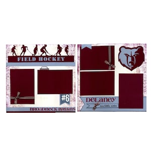 CUSTOM Sports Layout - Double Page Scrapbook Layout