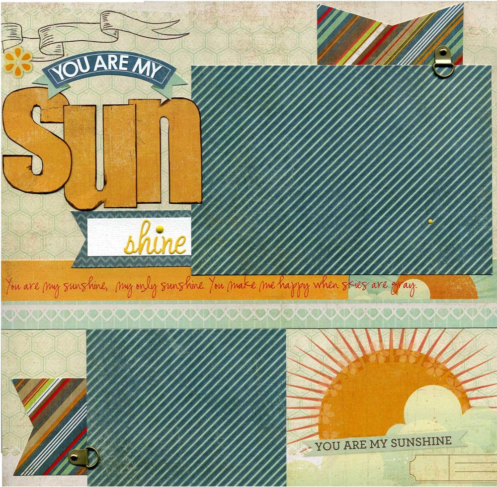 Premade Scrapbook Page - You Are My Sunshine - Etsy