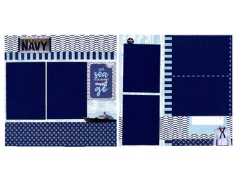 America's Navy - The Sea is Calling - 2 Coordinating Scrapbook Pages - Free Shipping