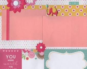 Baby Girl - 12x12 Premade Scrapbook Page