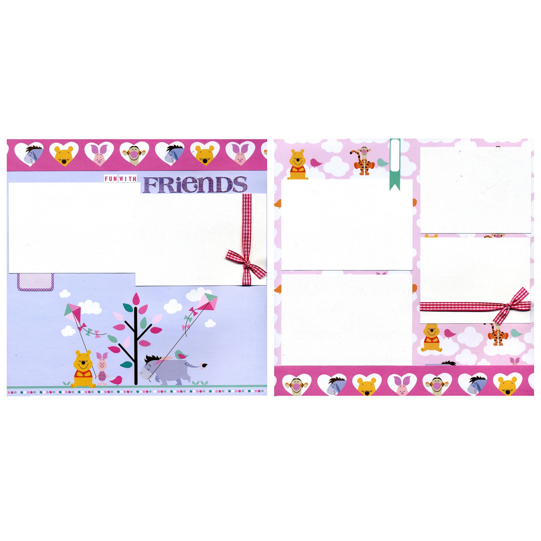 Fun With Friends - Two 12x12 Premade Scrapbook Pages