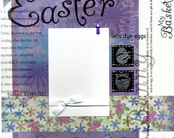 Easter - 12x12 Premade Scrapbook Page