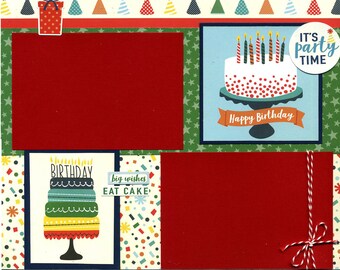 Happy Birthday - Make A Wish - 12x12 Premade Scrapbook Page