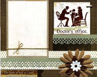 Doctor's Office - 12x12 Premade Scrapbook Page