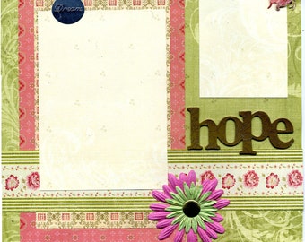 Hope - 12x12 Premade Scrapbook Page