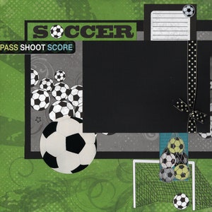 12x12 Premade Soccer Scrapbook Page