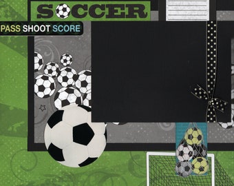 12x12 Premade Soccer Scrapbook Page