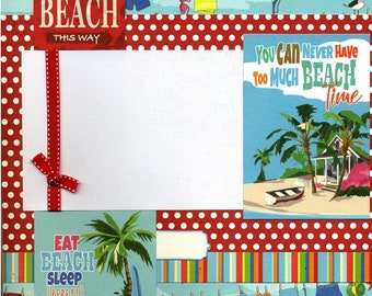 Beach This Way - 12x12 Premade Scrapbook Page