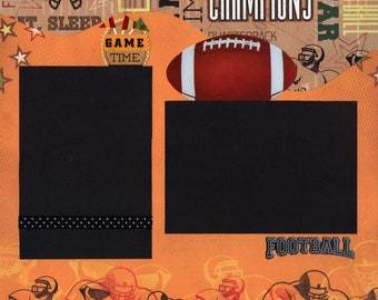 Football Scrapbook Page is Premade and Photo Ready
