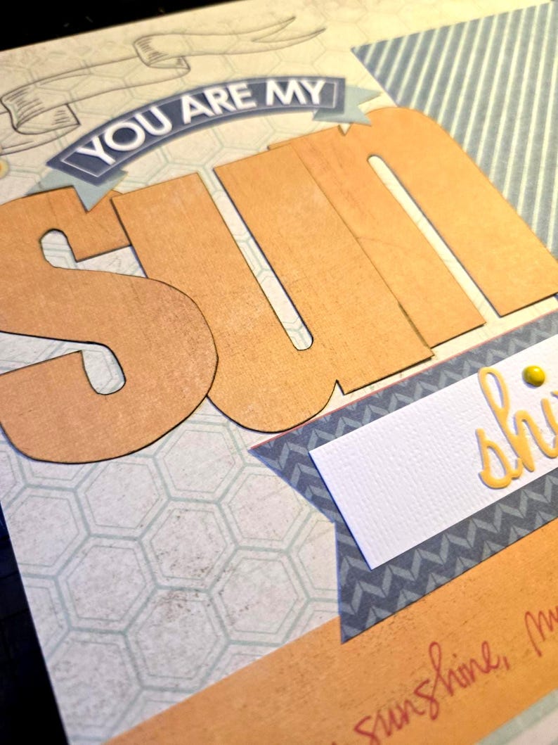 Premade Scrapbook Page - You Are My Sunshine - Etsy