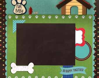 Fur Baby - So Happy Together - Premade Scrapbook Page