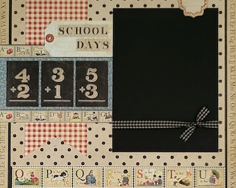 School Days - Premade Scrapbook Page