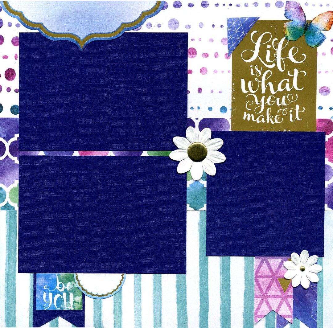 Life is What You Make It - 12x12 Premade Scrapbook Page - Etsy