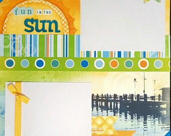 Fun In The Sun - 12x12 Premade Scrapbook Page