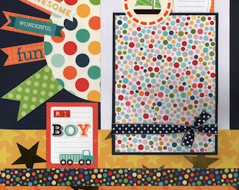 My Boy - Premade Scrapbook Page