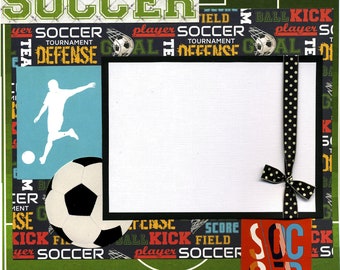 12x12 Premade Soccer Scrapbook Page