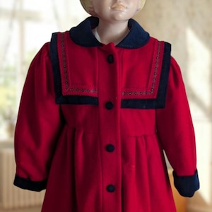 Vintage Rothschild Red Childrens Coat - Childs size 5