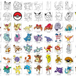 May include: A grid of various Pok&eacute;mon characters in different poses and colors. The image includes popular characters like Pikachu, Charmander, and Bulbasaur, as well as the Pok&eacute;mon GO logo. The characters are in a variety of colors and styles.