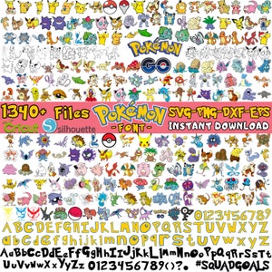 1340+ Pokemon Designs Bundle Layered Items | 335+ UNIQUE DESIGN, Layered Vector Svg files, Pikachu Svg Cricut & Silhouette, Instant Download