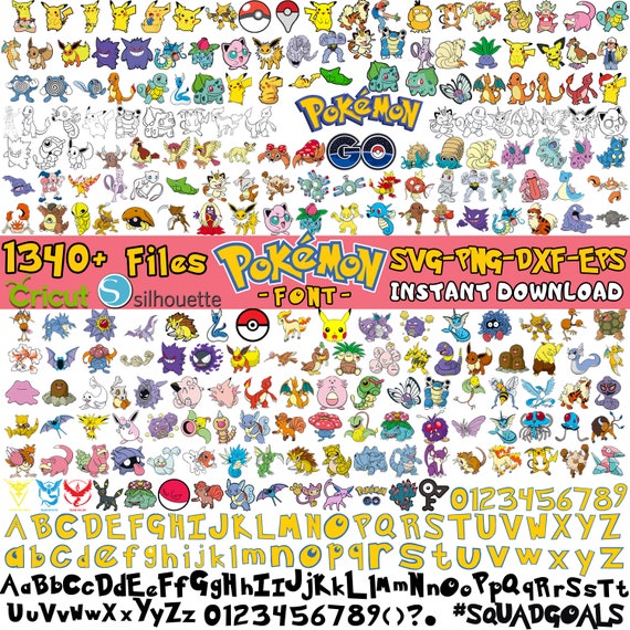 1340+ Pokemon Designs Bundle Layered Items | 335+ UNIQUE DESIGN, Layered Vector Svg files, Pikachu Svg Cricut & Silhouette, Instant Download