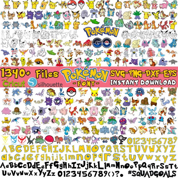 1340+ Pokemon Designs Bundle Layered Items | 335+ UNIQUE DESIGN, Layered Vector Svg files, Pikachu Svg Cricut & Silhouette, Instant Download