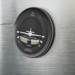 Imán para botón de dial de instrumentos de aviación, diseño de coordinador de giro de aviones, imanes redondos para refrigerador, regalo para amantes de las aeronaves, regalo de aviación
