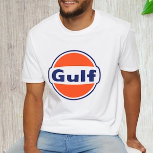 Vintage Gulf Oil T-Shirt, Retro Softstyle Tee, Unisex Casual Shirt