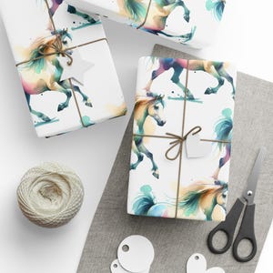 Carta da regalo a forma di cavallo, regalo per amanti dei cavalli, articoli per lavoretti a tema equestre, splendido design a forma di cavallo, rotolo di carta da regalo, carta da regalo a forma di cavallo