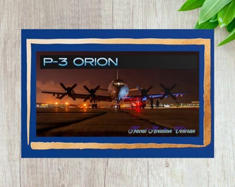 Rolled Posters, P 3 Orion Naval Aviation Wall Art, Military Aviation Poster, Personalized Veteran Gift