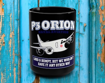 P3 Orion Naval Aviation Mug, 15oz Ceramic Coffee Cup