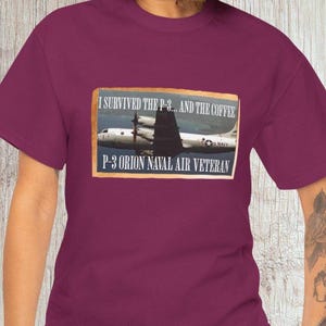 T Shirt, Funny P 3 Orion Naval Aviation Veteran Unisex Tee, Coffee Lover Navy Shirt Gift, Military Humor Top, Veteran Gift, Navy Veteran Tee