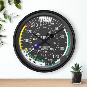 Aviation Wall Clock, Airplane Navigation Instrument Dial Clock, Pilot Gift, Aviation Decor, Airplane Clock, Air Plane Enthusiast Gift,