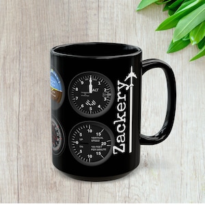 Aviation Instrument Panel Mug: Pilot Gift, Aerospace Decor