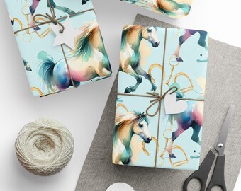 Horse Gift Wrapping Papers |  Equestrian Lover Gift Packaging