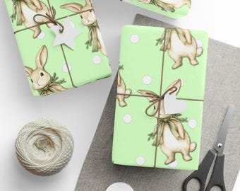 Bunny Rabbit Wrapping Papers | Easter Paper |  Birthday Gift Wrap