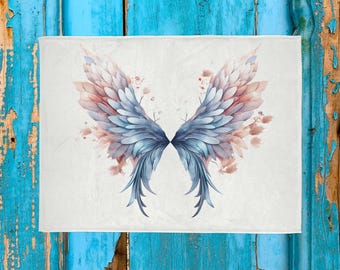Angel Wings Blanket  |  Colorful Heavenly Angel Wings Soft Blanket  |  Personalized Gift Idea