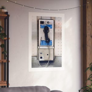 Retro Pay Phone Posters, Vintage Telephone Art Prints, Home Wall Art, Nostalgic Phone Booth Poster, Mid Century Modern Decor, Gift Idea