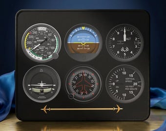 Musmatta, instrumentpaneldesign för flygplan, personlig pilotpresent, cockpit