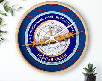 P-3 Orion Aviation Wall Clock: Military Decor, Pilot Gift