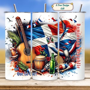 Puerto Rico Tumbler Wrap PNG, Boricua Flag 20oz Skinny Sublimation Design, PR Cup Wrap Digital Download, Soy Boricua PNG