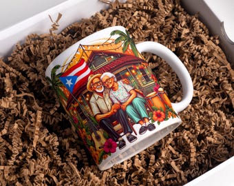 Puerto Rico Coquí Mug PNG, 11oz & 15oz Boricua Flag Sublimation Design, RD Honduras Digital Wrap