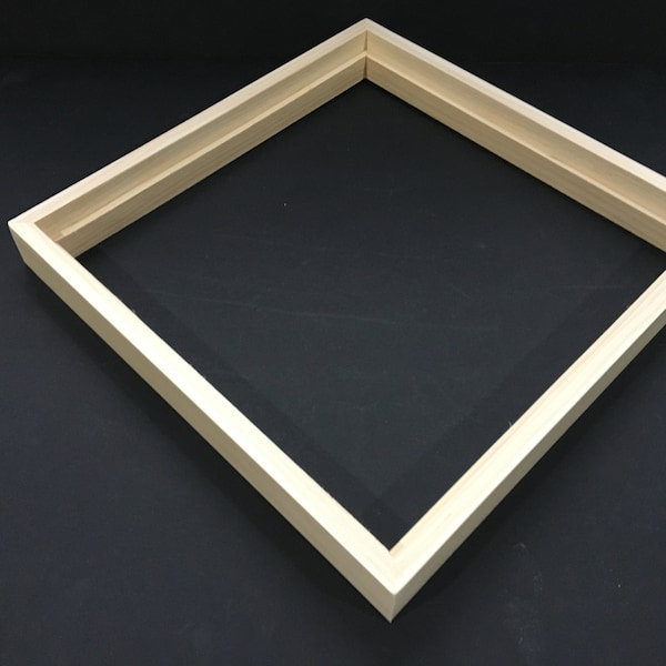 Float frames for  1/8" to 1" canvases, panels or tiles