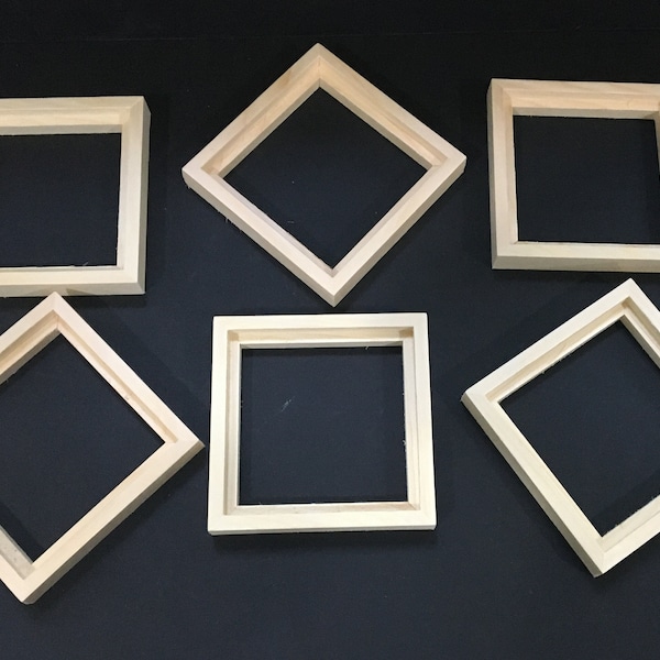 Tile float frames 8x8 unfinished for tiles or panels - sets of six(6)