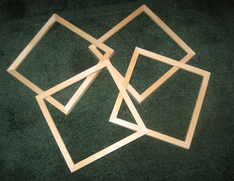 Unfinished wood picture frames lot of 4 8x10 or 8x8 Etsy